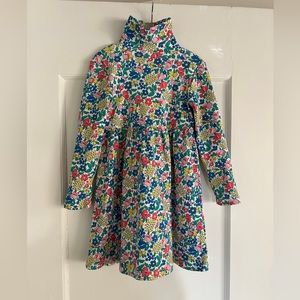 Roll Neck Jersey Dress in Multi Flowerbed